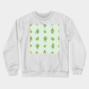 Avocados practicing yoga with cute expression Crewneck Sweatshirt